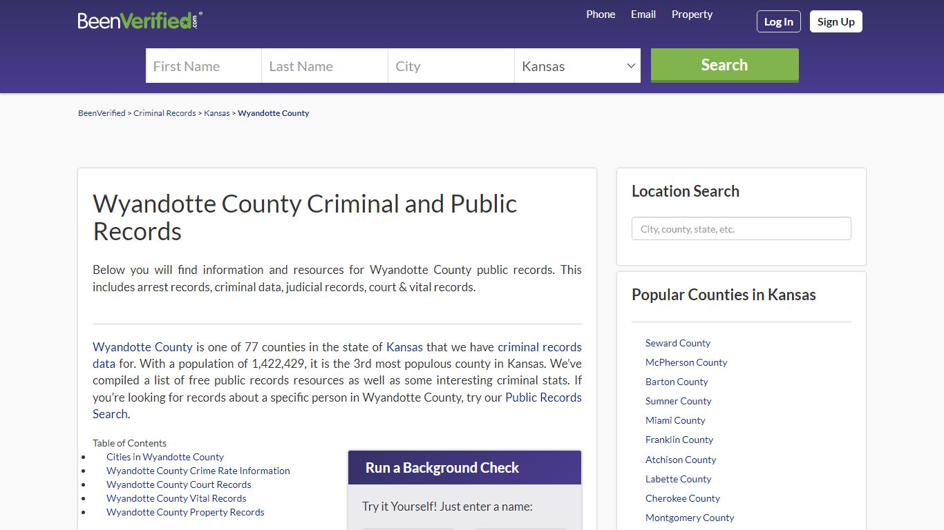 Wyandotte County Arrest Records in KS - Court & Criminal Records ...